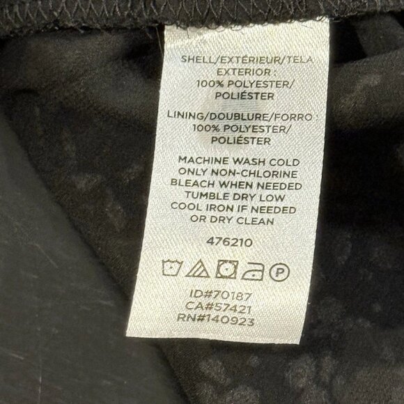 LOFT Womens Plus Size 20 Black Floral Chiffon Blouse Whimsigoth Fairy - Picture 7 of 9